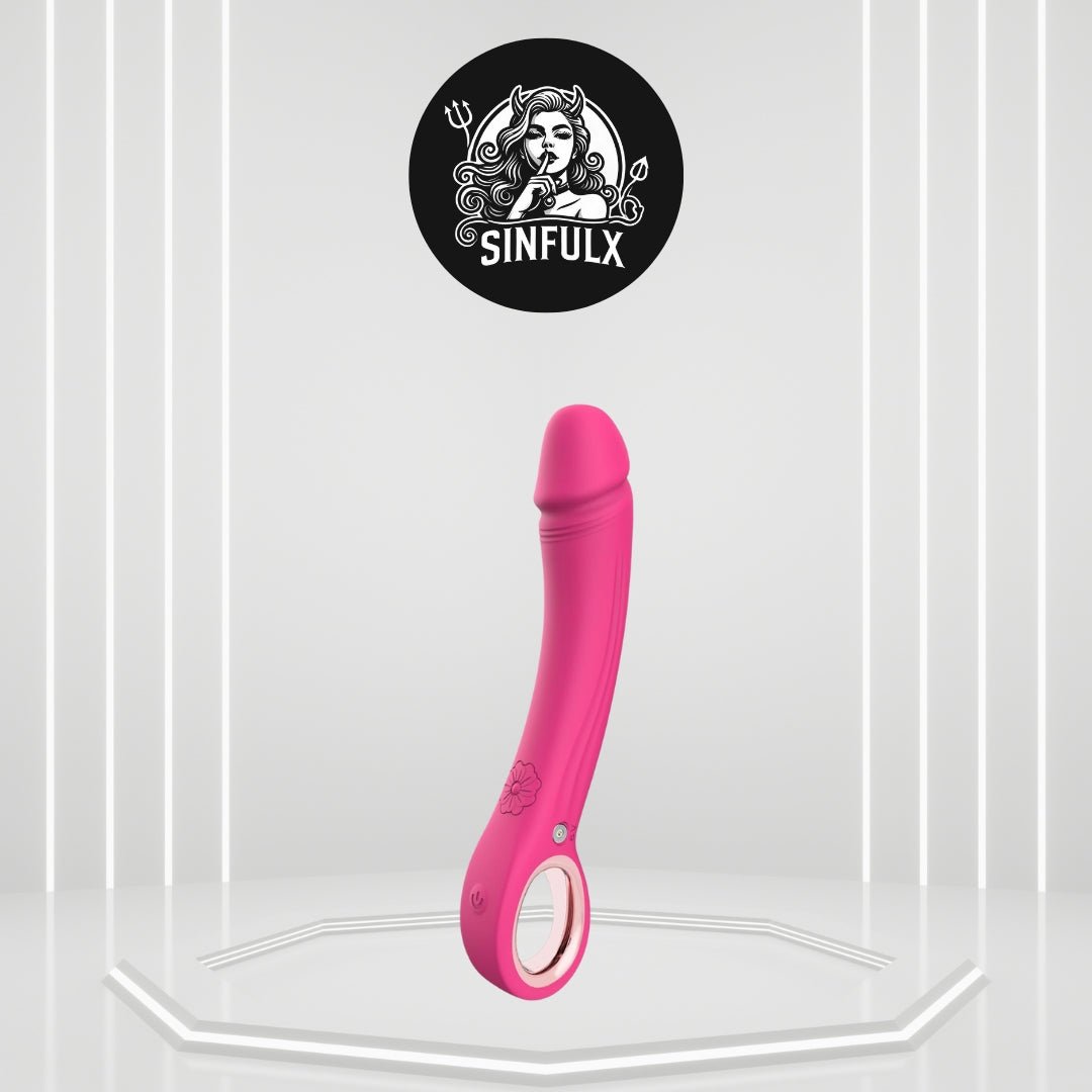 LuxePeak Ergonomic Ring Handle Dildo Vibrator-0