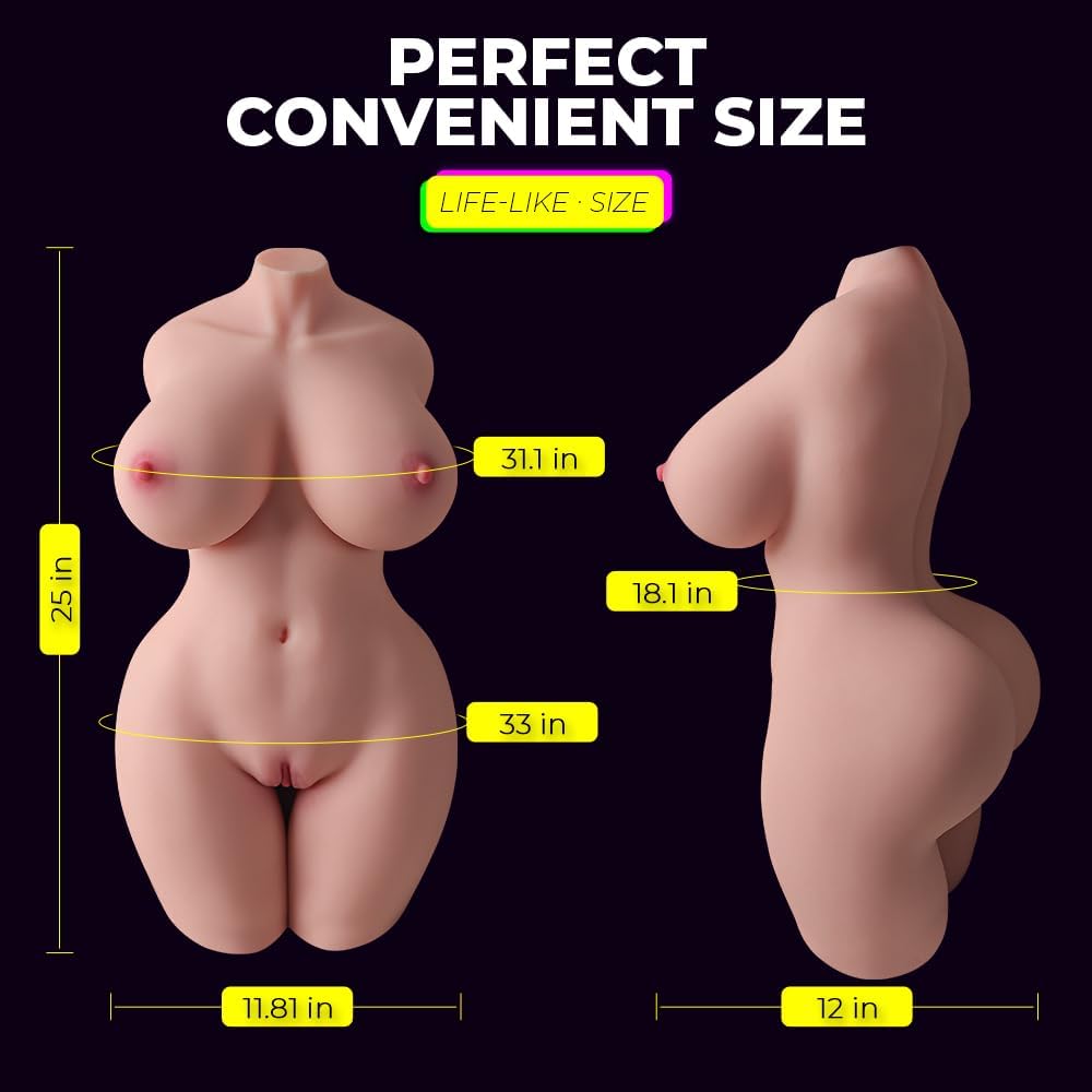 VividEve 36lbs Life-Size Full Body Torso Sex Doll with 3-Entry Play-2