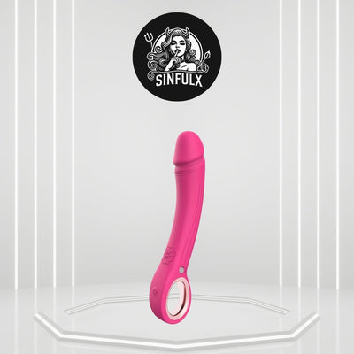 LuxePeak Ergonomic Ring Handle Dildo Vibrator-0
