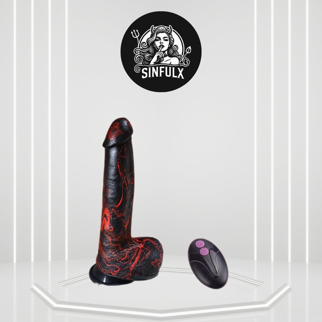 Deep Glide 10” Thick Thrusting Dildo Vibrator-0