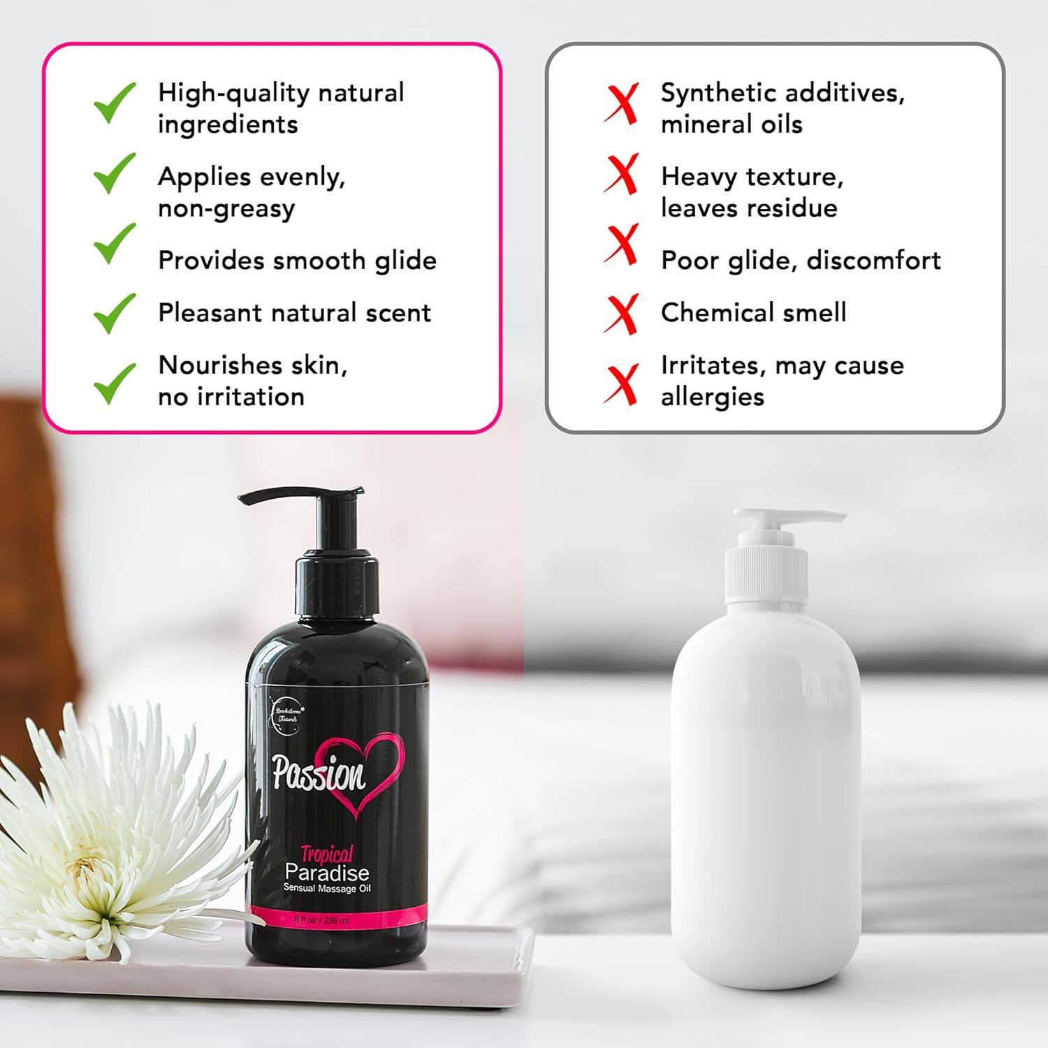 Natural Passion Massage Oil for Couples | Tropical Aromatherapy, All-Natural-4