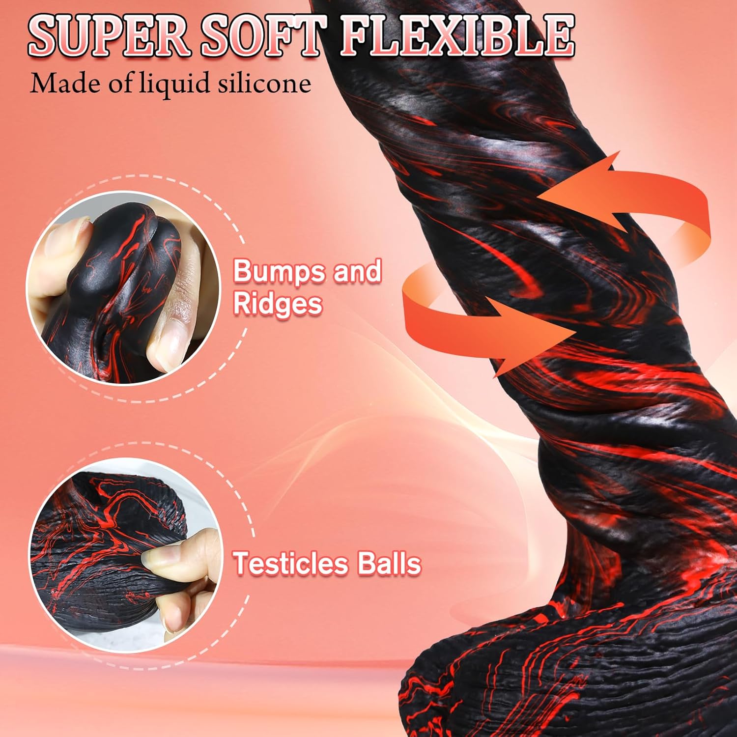 Deep Glide 10” Thick Thrusting Dildo Vibrator-2