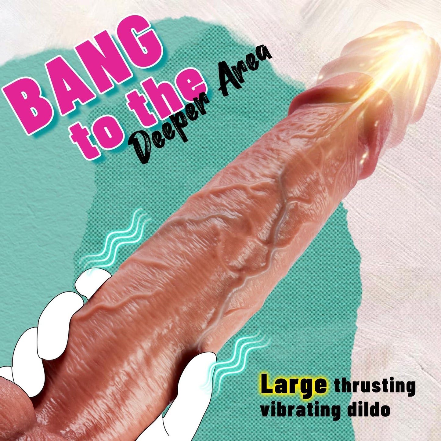 Prime Thrust 10.43" Long Thrusting Vibrating Dildo-2