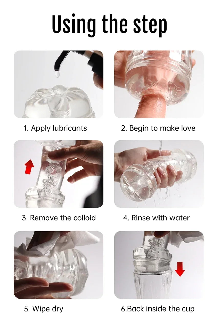 Transparent Male Masturbator Cup