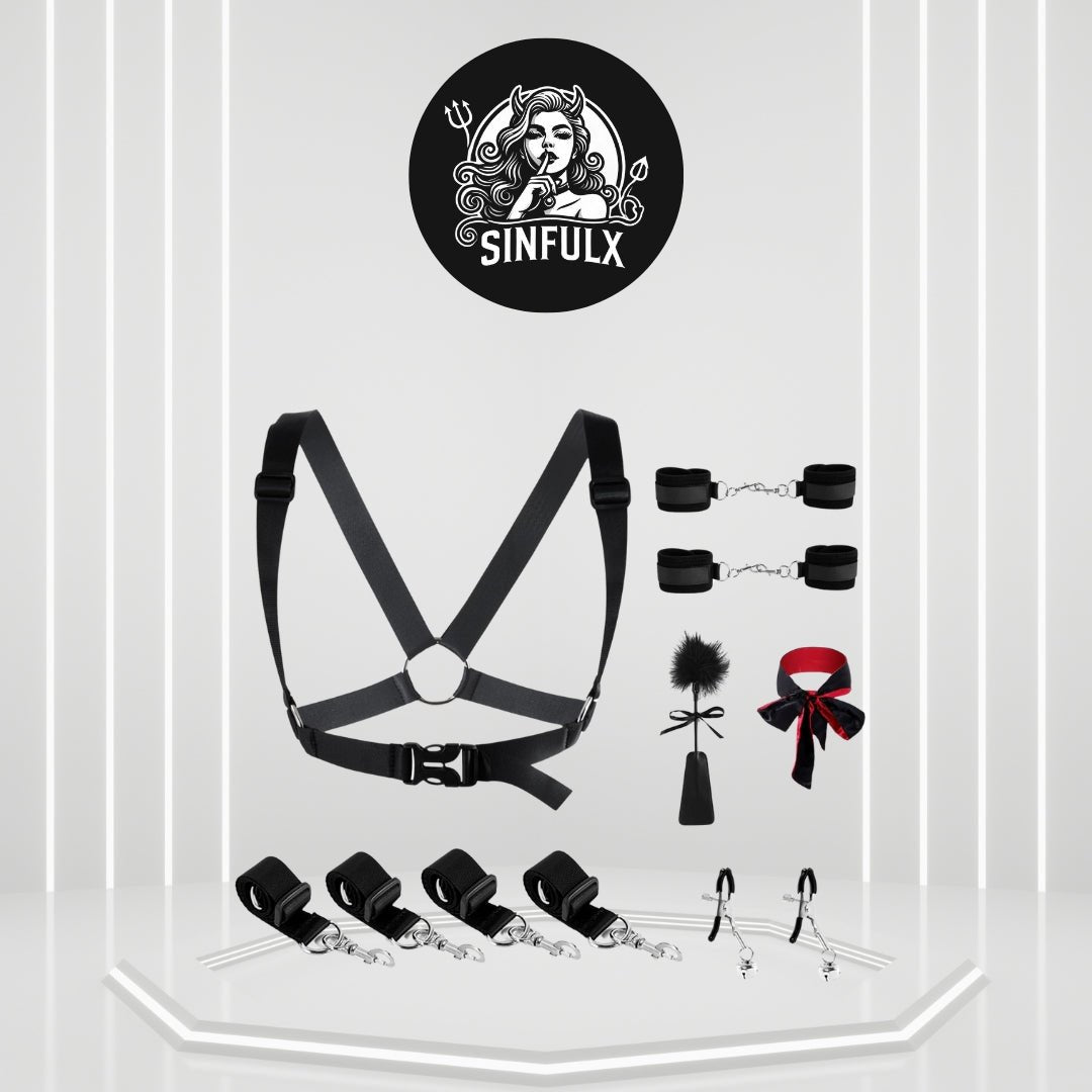 SecureKit 13-Piece BDSM Bondage Restraints Set-0