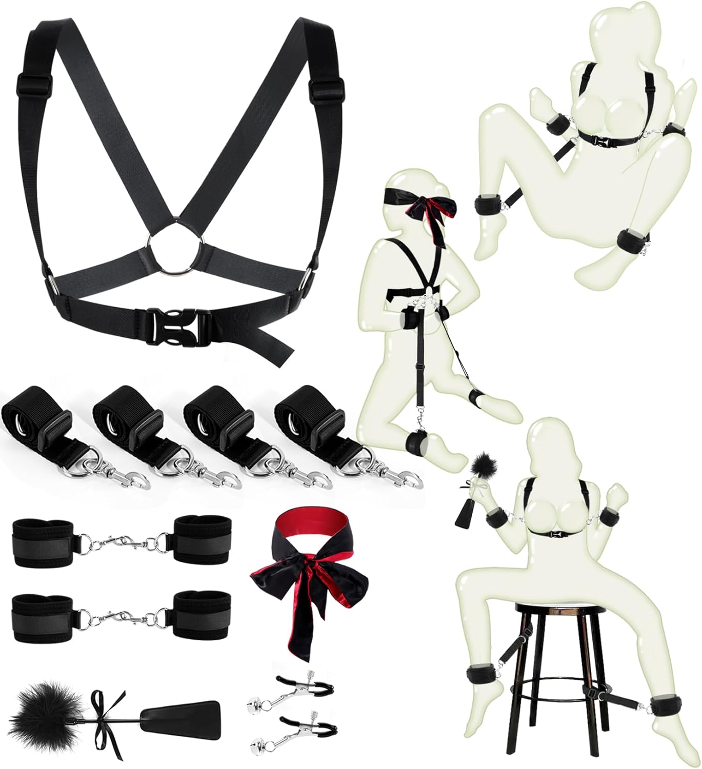 SecureKit 13-Piece BDSM Bondage Restraints Set-2